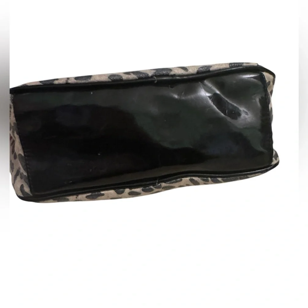 Betseyville by Betsey Johnson Grey Metallic Leopard‎ Print Cosmetic Zipper Bag